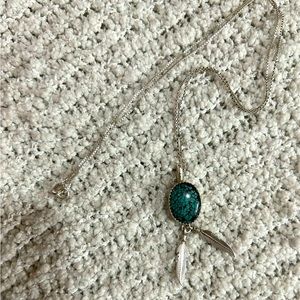 Authentic Navajo turquoise dream catcher necklace